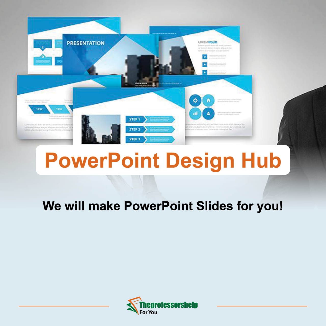 The photo is an illustration of what makes up good powerpoint slides